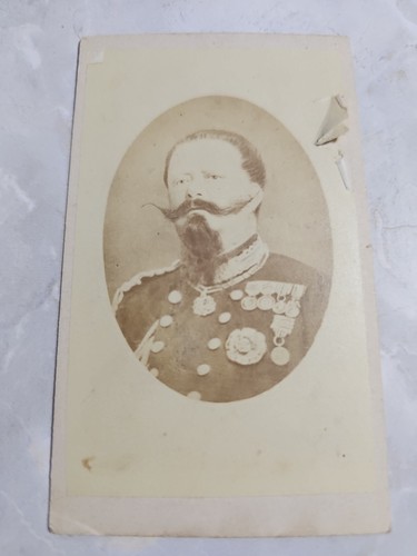 Antico cdv medaglie - medaglie, ufficiale