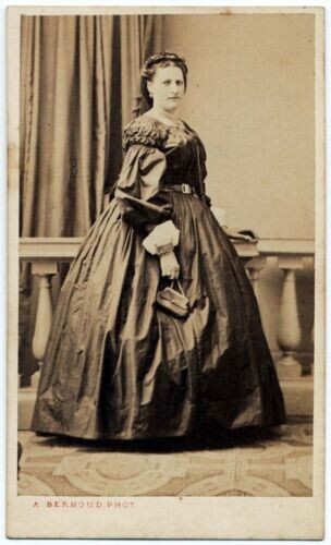 Cdv naples portrait woman - cdv,